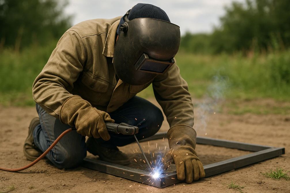 Сборка неответственных конструкций — типичная задача для электродов с кислым покрытием.