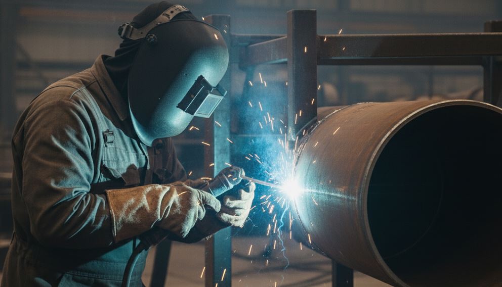 Сварка вертикального шва "на спуск" — коронная дисциплина для целлюлозных электродов.