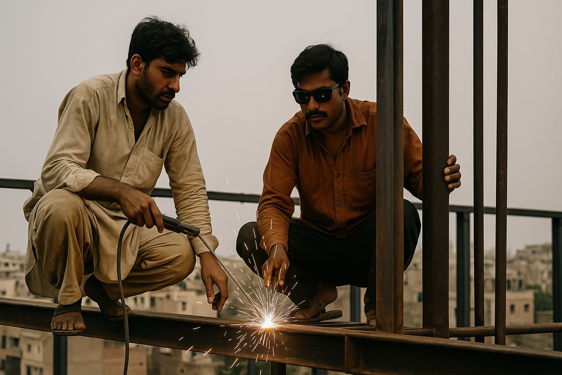 Пакистанские и индийские сварщики без защиты как работают и почему стали вирусными