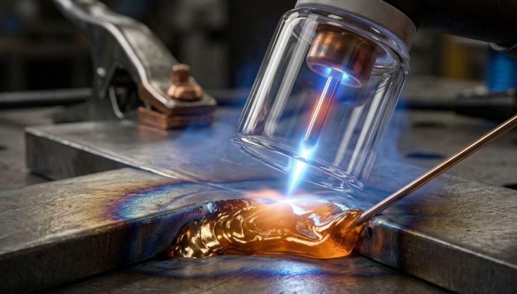 Газовая защита линзы, поддув и смеси